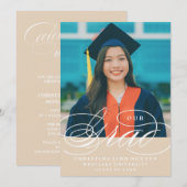 我々のエレガント脚本を卒業した |卒業招待状 招待状 (正面/裏面)