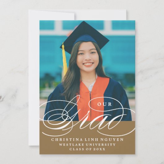 我々のエレガント脚本を卒業した |卒業招待状 招待状 (正面)