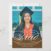 我々のエレガント脚本を卒業した |卒業招待状 招待状 (正面)