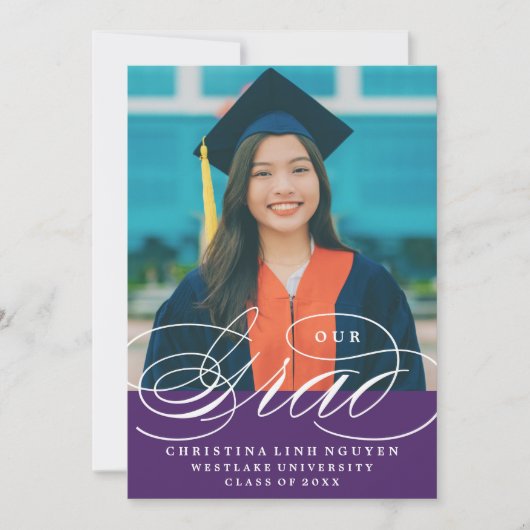 我々のエレガント脚本を卒業した |卒業招待状 招待状 (正面)