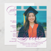 我々のエレガント脚本を卒業した |卒業招待状 招待状 (正面/裏面)