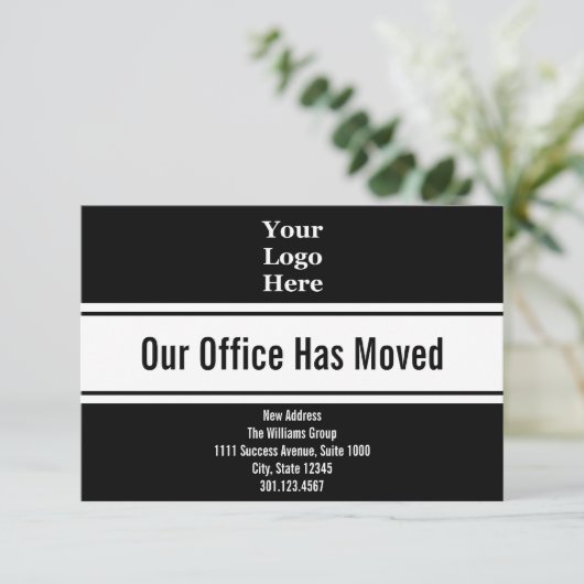 我々のオフィスはブランドの動きの発表を移動した 案内状 (スタンド正面)