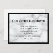 我々のオフィスは大理石のフェイク発表を移した 案内ポストカード (正面/裏面)