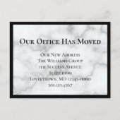 我々のオフィスは大理石のフェイク発表を移した 案内ポストカード (正面)