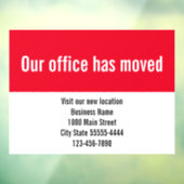 我々のオフィスは赤白の動く発表を動かした ウィンドウサイン (シート3)