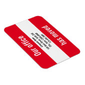 我々のオフィスは赤白の動く発表を動かした マグネット (右側)