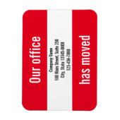 我々のオフィスは赤白の動く発表を動かした マグネット (縦)