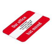 我々のオフィスは赤白の動く発表を動かした マグネット (左側)