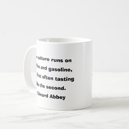 我々のカルチャー走オンコーヒー引用文文字 コーヒーマグカップ (正面左)