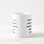 我々のカルチャー走オンコーヒー引用文文字 コーヒーマグカップ (中央)