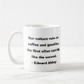 我々のカルチャー走オンコーヒー引用文文字 コーヒーマグカップ (左)