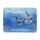 我々のキャビンのステートルームCruseドアマーカシャーク マグネット (横)