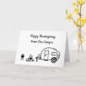 我々のキャンパー***からの感謝の願い*** カード (黄色い花)