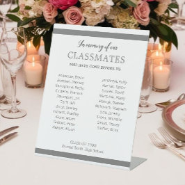 我々のクラスメートの敬意を表す灰色の懇親会 台座サイン