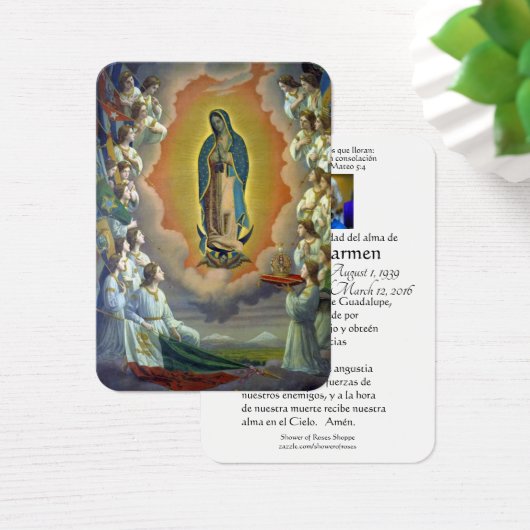 我々のグアダルーペの女性の葬儀スペインの聖なる祈りの言葉 (デスク)