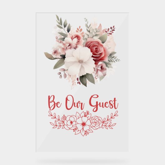 我々のゲストのア結婚クリルのサインになる アクリルサイン (正面)