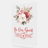 我々のゲストのア結婚クリルのサインになる アクリルサイン (傾斜)