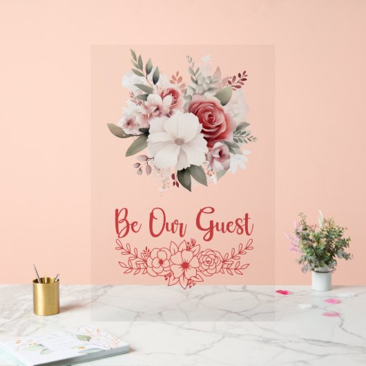 我々のゲストのア結婚クリルのサインになる アクリルサイン (ウェディング)