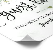 我々のゲストボード結婚のユーカリ多糖体に署名 ポスター (角)