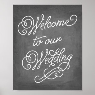 我々のサイン結婚へようこそ 結婚の装飾 ポスター