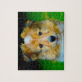 我々のシェットランドシェプドッグ我々の家族ペット ジグソーパズル (縦)