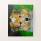 我々のシェットランドシェプドッグ我々の家族ペット ジグソーパズル (縦)