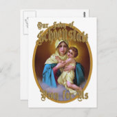 我々のシェンスタット祈の女性が ポストカード (正面/裏面)