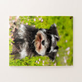 我々のシュナウザー我々家族ペット ジグソーパズル (横)