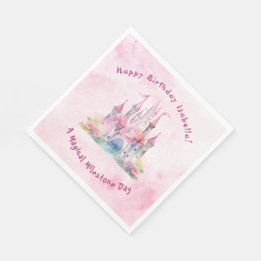 我々のタイトルプリンセスが一誕生日に スタンダードランチョンナプキン (角)