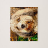 我々のチベットテリア私たちの家族ペットジグソーパズル ジグソーパズル (縦)