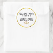 我々のテンプレートを結婚歓迎する ラウンドシール (バッグ)