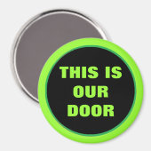 我々のドアステートルームラウンドドアマーカーグリーン マグネット (正面/裏面)