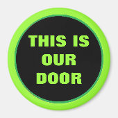 我々のドアステートルームラウンドドアマーカーグリーン マグネット (正面)