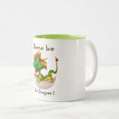我々のドラゴンがいる ツートーンマグカップ (正面右)
