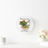 我々のドラゴンがいる ラウンド壁時計 (ホーム)
