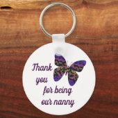 我々のナンパ・バタフライになってくれてありカラフルがとう キーホルダー (正面)