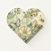 我々のノートコテージコアワイルドフラワーズと蝶 ノートブック (裏面)