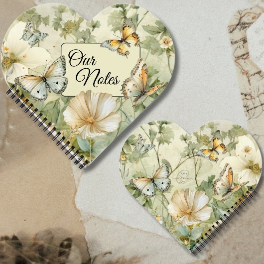 我々のノートコテージコアワイルドフラワーズと蝶 ノートブック