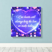 我々のハート保は、愛の包まれたキャンバス キャンバスプリント (インサイチュ (ウッドフロア))