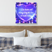 我々のハート保は、愛の包まれたキャンバス キャンバスプリント (インサイチュ (寝室))