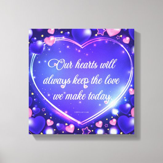 我々のハート保は、愛の包まれたキャンバス キャンバスプリント (正面)