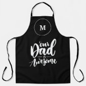 我々のパパは非常に白黒のモノグラムである エプロン (正面)