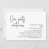 我々のパーティーは続結婚き、の駆け落ち夕食 招待状 (正面)