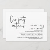 我々のパーティーは続結婚き、の駆け落ち夕食 招待状 (正面/裏面)