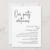 我々のパーティーは続結婚き、の駆け落ち夕食 招待状 (正面)