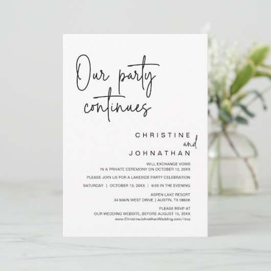 我々のパーティーは続結婚き、の駆け落ち夕食 招待状 (スタンド正面)