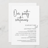 我々のパーティーは続結婚き、の駆け落ち夕食 招待状 (正面/裏面)