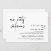 我々のパーティーは続結婚く，の駆け落ちディナーInvi 招待状 (正面/裏面)