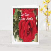 我々のファーストレディに カード (黄色い花)