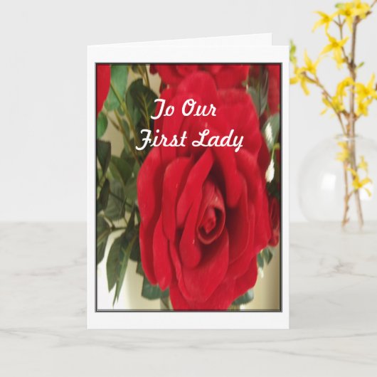 我々のファーストレディに カード (黄色い花)